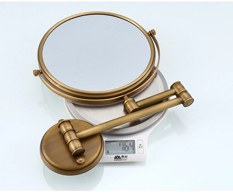 Badezimmer-Accessoires, Make-up-Spiegel, Badspiegel, antike Bronze, Wandmontage, Lupe, Badezimmerspiegel, Badezimmer-Hardware-80290