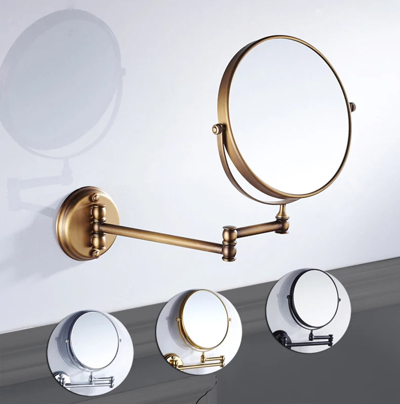 Badezimmer-Accessoires, Make-up-Spiegel, Badspiegel, antike Bronze, Wandmontage, Lupe, Badezimmerspiegel, Badezimmer-Hardware-80290