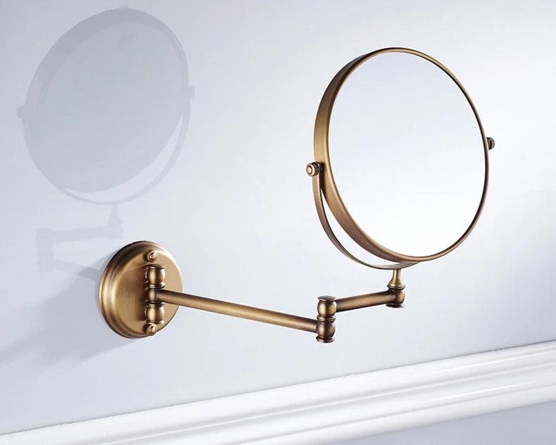 Badezimmer-Accessoires, Make-up-Spiegel, Badspiegel, antike Bronze, Wandmontage, Lupe, Badezimmerspiegel, Badezimmer-Hardware-80290