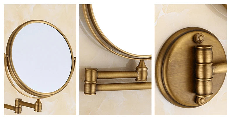 Badezimmer-Accessoires, Make-up-Spiegel, Badspiegel, antike Bronze, Wandmontage, Lupe, Badezimmerspiegel, Badezimmer-Hardware-80290
