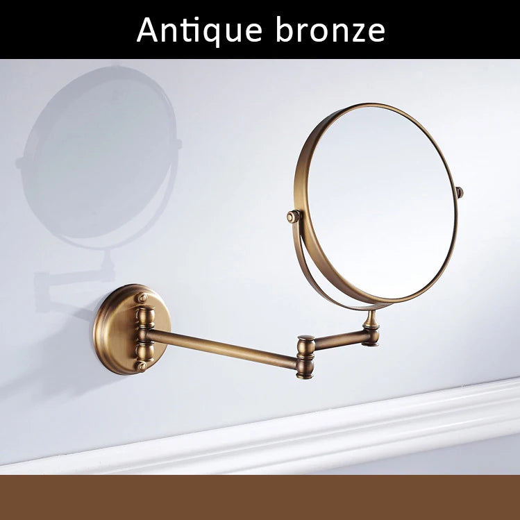 Badezimmer-Accessoires, Make-up-Spiegel, Badspiegel, antike Bronze, Wandmontage, Lupe, Badezimmerspiegel, Badezimmer-Hardware-80290