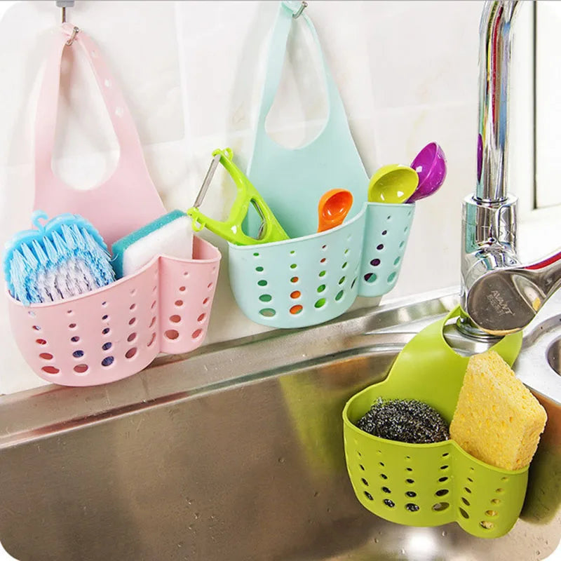 Küche Waschbecken Halter Hängen Ablauf Korb Einstellbare Seife Schwamm Regal Organizer Bad Wasserhahn Halter Rack Küche Zubehör