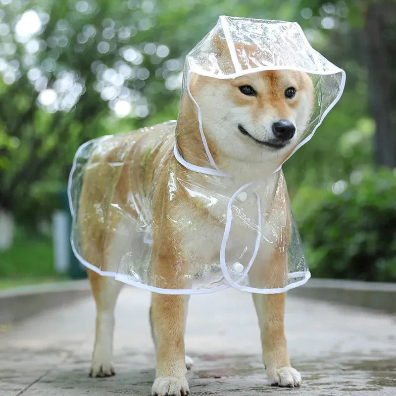 Haustier Hund Welpen Transparente Regenbekleidung Regenmantel Haustier Kapuze Wasserdichte Jacke Kleidung Weiches PVC Kleine Hunde Regenmantel Welpen Regenponcho