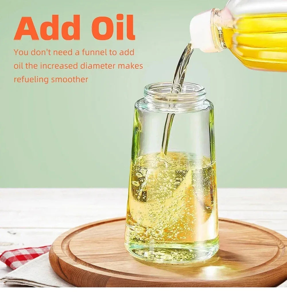 Öl Spray Topf 2-in-1 Kunststoff Haushalt Küche Öl Flasche Vernebler Nebel Füllung Kochen Öl Spray topf Dual Verwenden Camping