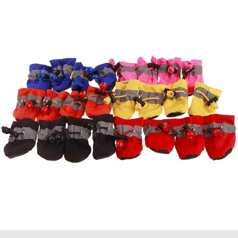 4 teile/satz Wasserdichte Haustier Hund Schuhe Anti-slip Regen Stiefel Schuhe für Kleine Katzen Hunde Welpen Hund Haustier Booties pet Pfote Zubehör