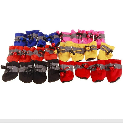 4 teile/satz Wasserdichte Haustier Hund Schuhe Anti-slip Regen Stiefel Schuhe für Kleine Katzen Hunde Welpen Hund Haustier Booties pet Pfote Zubehör