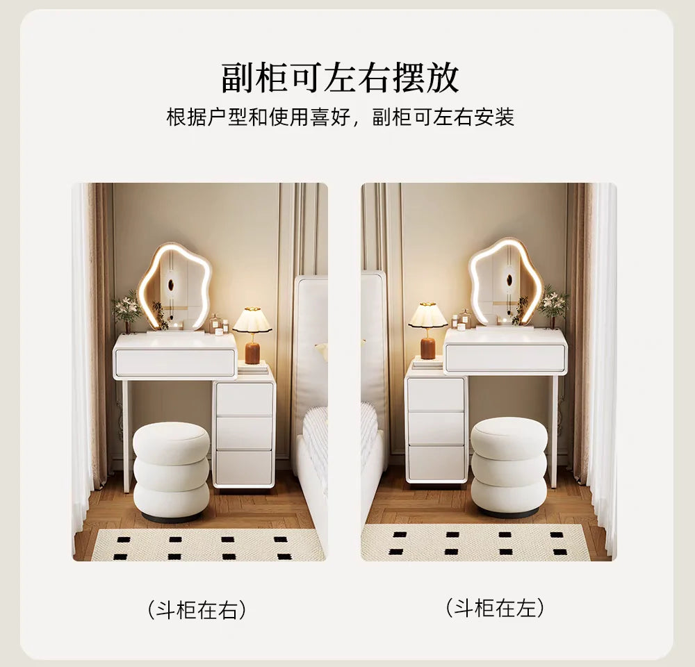 Schlafzimmer Frauen Schminktisch Luxus Holz Lagerung Spiegel Frisur Schminktisch Hause Weiß Muebles De Dormitorio Möbel