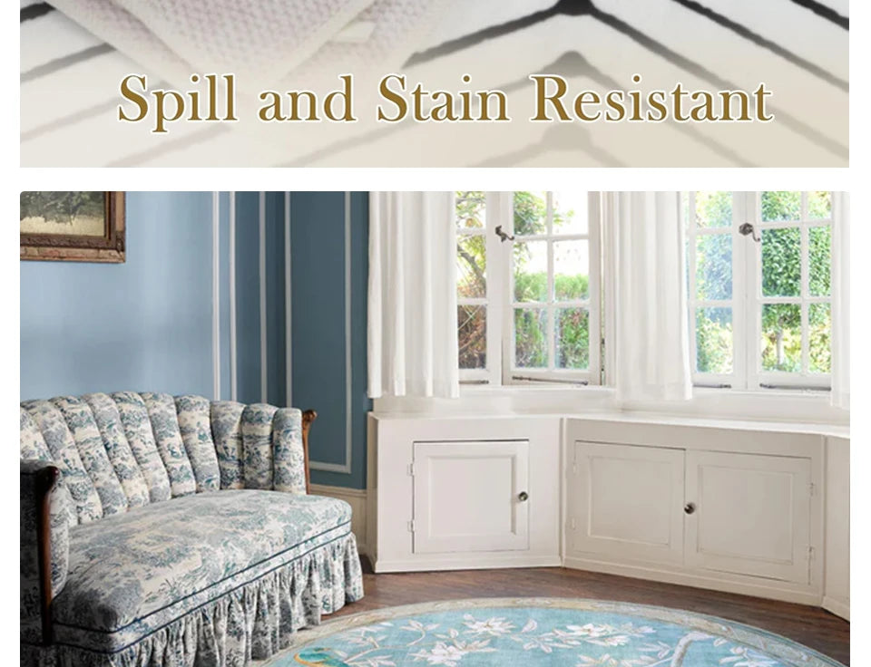 Wohnzimmer Schlafzimmer Teppich Retro Europäischen und Amerikanischen Stil Blau Floral Multi-farbe Boden Matte Luxus Hause Dekoration Bereich Teppiche