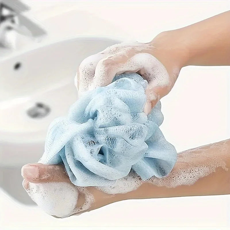 Badetuch-Duschset, dreiteiliges Set, verdicktes Badekugel-Kombinationsset zum Schlammreinigung, Rückzugsstreifen, langes Handtuch auf der Rückseite