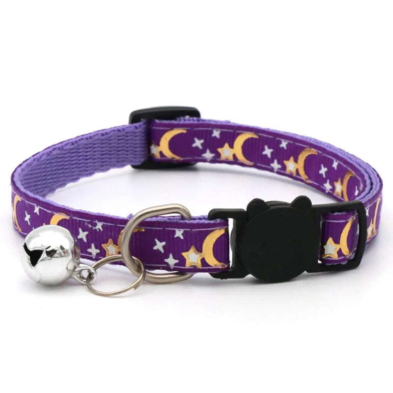 Haustier halsband mit Glocke Cartoon Fußabdruck bunte Hund Welpen Kätzchen Halsband verstellbare Sicherheit Glocke Ring Halskette Haustier Zubehör