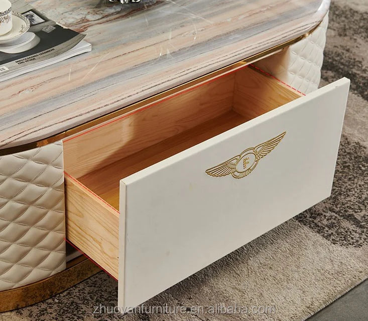 Modernes, schlichtes Wohnzimmermöbel-Set aus MDF, gepolstert mit TV-Schränken aus PU-Leder, Designs für Möbel