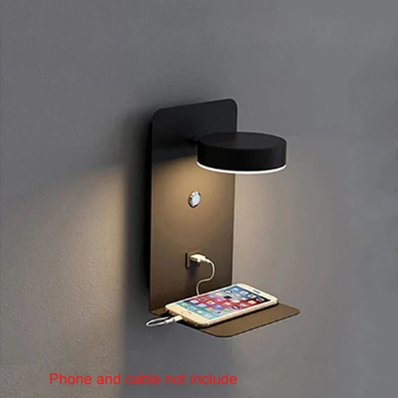 Schlafzimmer LED Wand leuchten mit USB-Ladung Wand leuchte Innen leuchte für Wohnzimmer Dekor Wand paneele mit Schalter Gang moderne Wand leuchte lampe wohnzimer zimmer deko wandleuchte wand paneele wanddeko spiegel