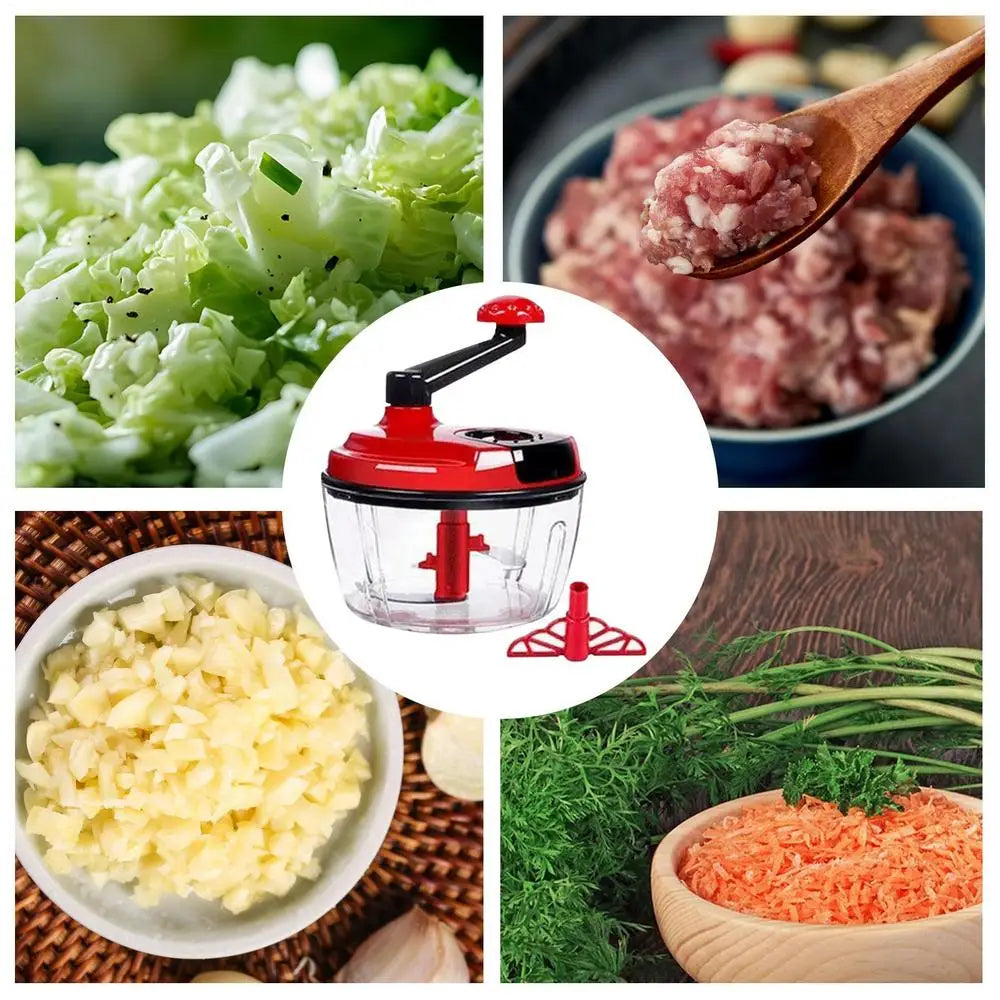 Gemüseschneider, Zerkleinerer, Zerkleinerer, manueller Fleisch- und Gemüsehacker, Mühle, Obstsalat-Hersteller, Fleischwolf, manueller Handmixer