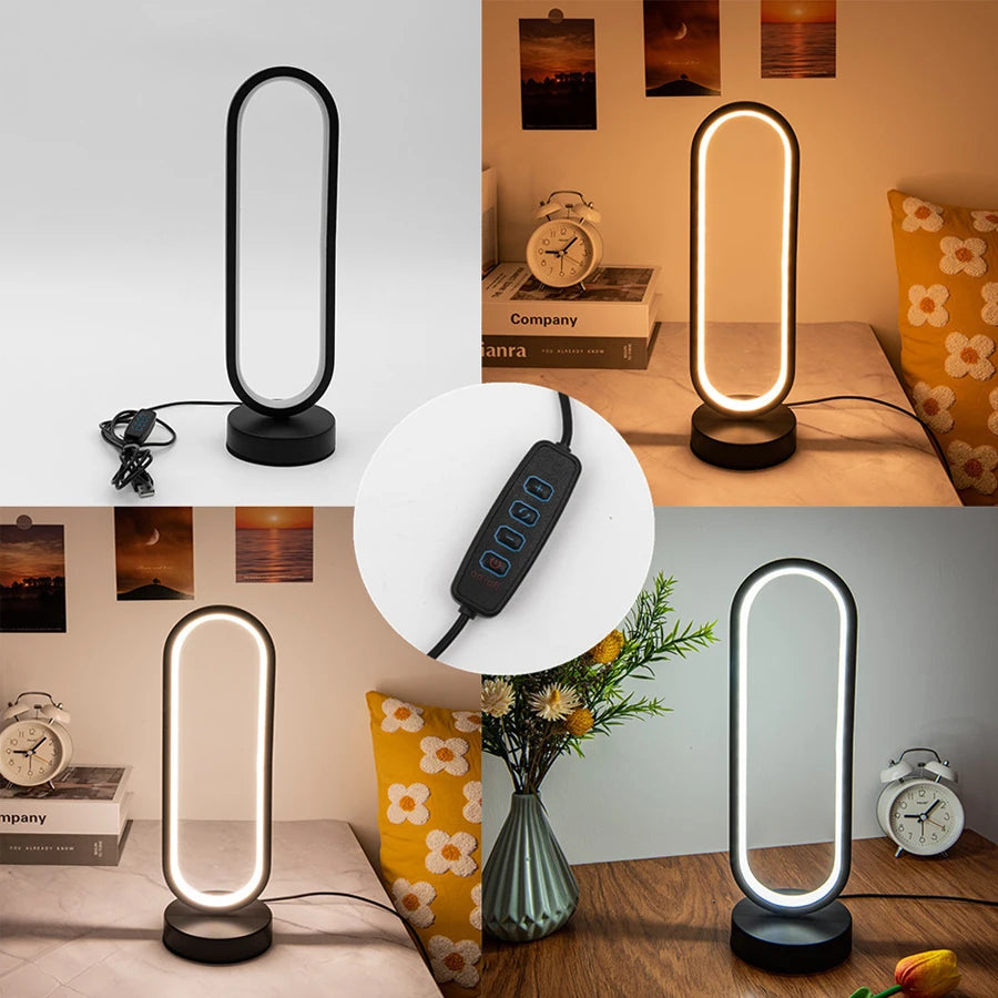 Schlafzimmer Ring Nacht Lampe Wohnzimmer Drei Farbe Dimmbare Bett Lampe Led Nacht Lampe Umgebungs Licht Schreibtisch Nachttisch Tisch Zubehör