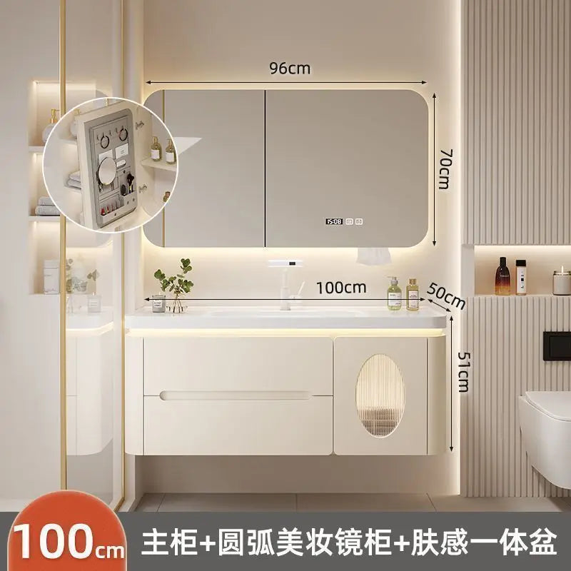 Spiegel Schwimmender Badezimmerschrank Waschbecken Schublade Regale Eitelkeit Badezimmerschrank Moderne Aufbewahrung Armoire De Rangement Zubehör