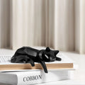 Katzenstatue, Bücherregaldekoration – moderne minimalistische Katzenfigur, Bücherregal/Schreibtisch/Büro-Dekoration, Ornament, geeignet für Wohnzimmer, kreative Heimdekoration