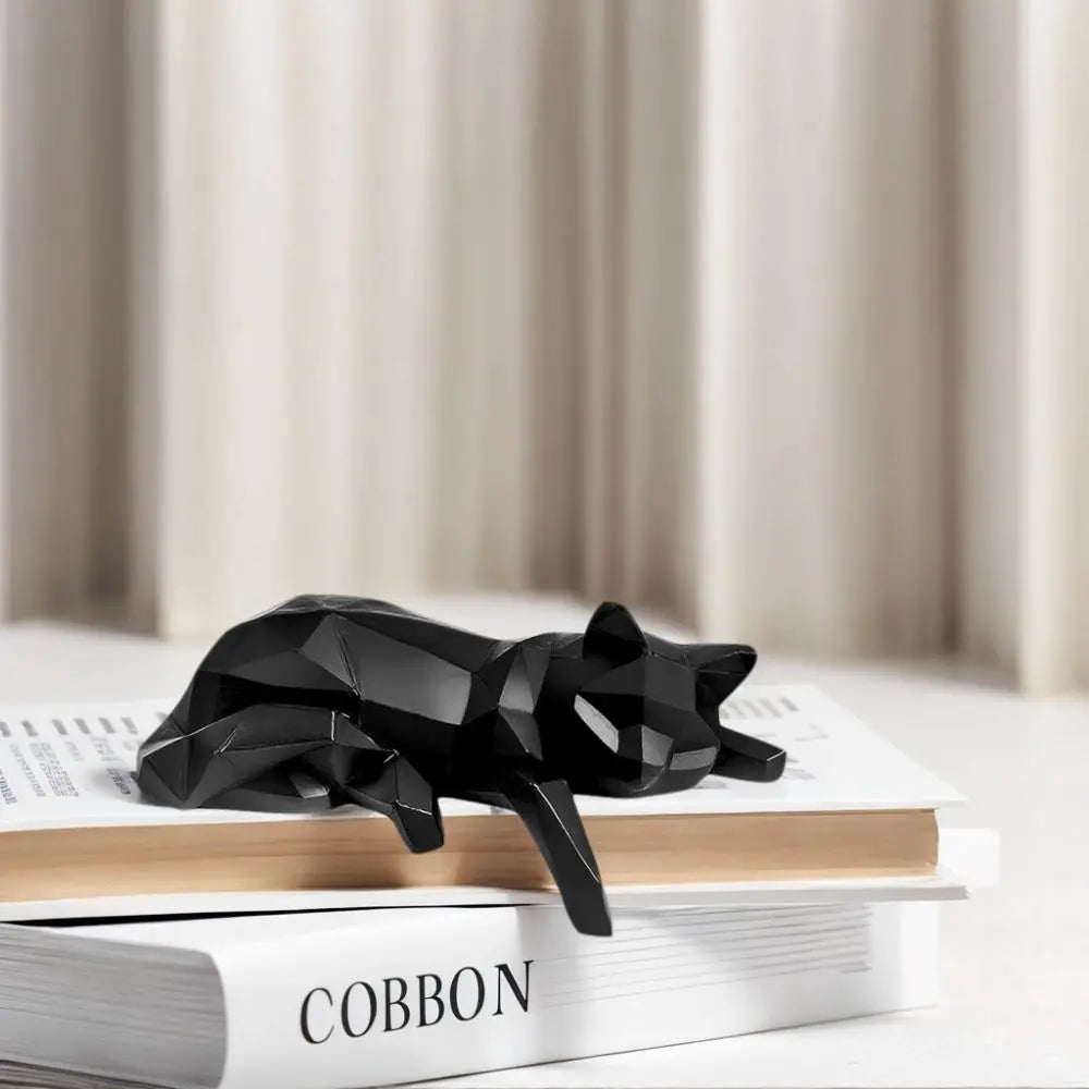 Katzenstatue, Bücherregaldekoration – moderne minimalistische Katzenfigur, Bücherregal/Schreibtisch/Büro-Dekoration, Ornament, geeignet für Wohnzimmer, kreative Heimdekoration