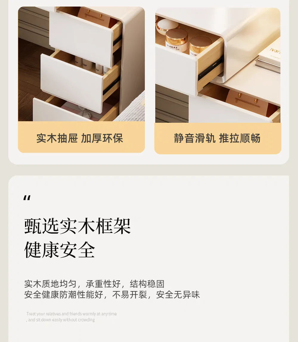 Schlafzimmer Frauen Schminktisch Luxus Holz Lagerung Spiegel Frisur Schminktisch Hause Weiß Muebles De Dormitorio Möbel