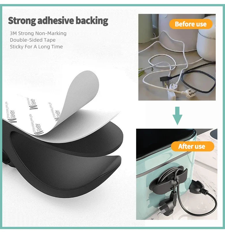 Cord Organizer for Kitchen Appliances, Fixed Power Cord Organizer for Household, Cable and Wire Management, Home Storage Tools