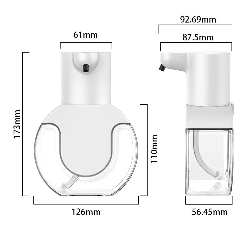 Inteligentny dozownik do mydła, 420 ml, bezdotykowy czujnik ruchu, urządzenie do mycia rąk, ścienny dozownik mydła w płynie, model na płyn/pianę