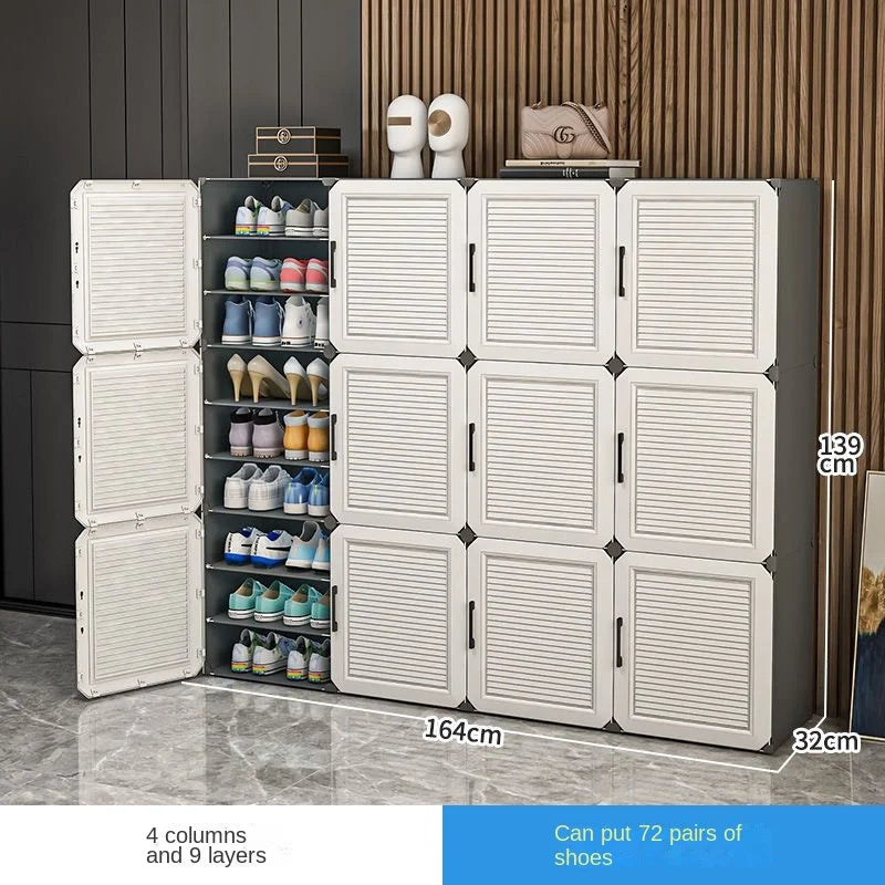 Schlafzimmer Wohnzimmer für die Montage Lager regal mehr schicht ige hoch leistungs fähige staub dichte Schrank Haushalt Schuh regal Flur faltbar