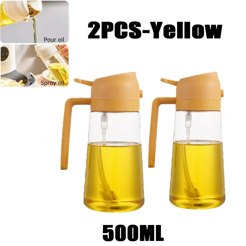2-in-1-Küchenspray-Ölspender, Ölsprüher, Polierer oder nur Spray für Luftfritteuse, Salat, Grillen, Braten, Kochen, Küchenzubehör