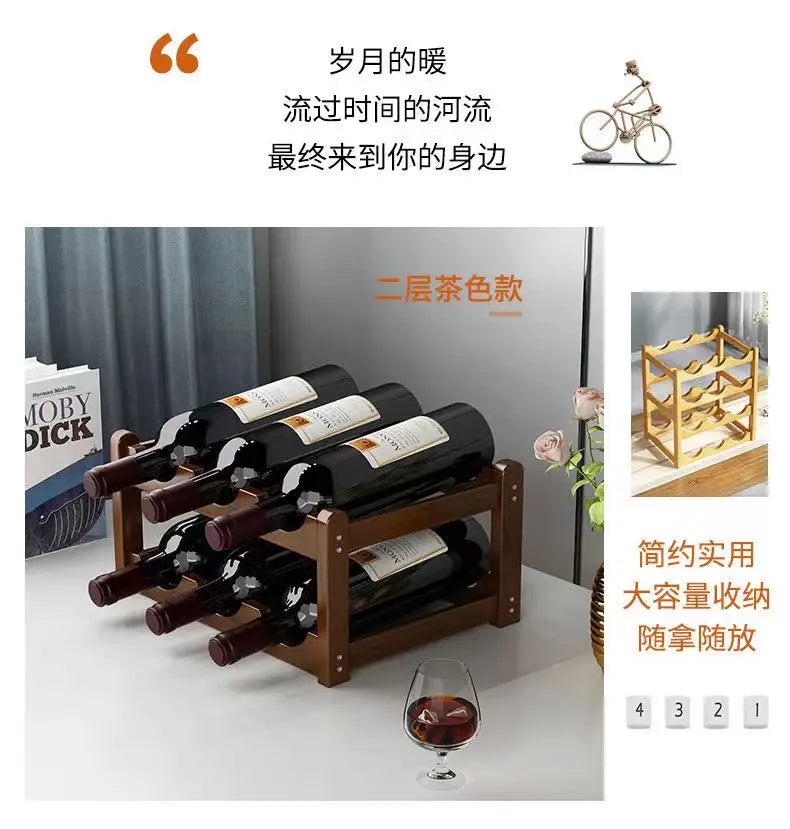 Rot WeinRack Dekoration Haushalt Gitter Wein Display Rack Tisch Kreative WeinFlasche rack Einfache wein Schrank Montieren Lagerung Rack