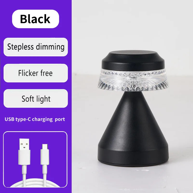 Nachttischlampe Schlafzimmer Kleine Nachtleuchte Homestay Atmosphärenlicht LED-Licht mit Einstellbarer Helligkeit Umgebungsdekoration