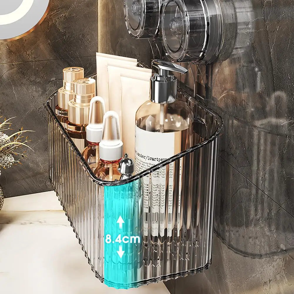 Dusche Saugnapf Regal Korb Punch-freies Lagerung Halter Installation Badezimmer Organizer Lagerung Rotierenden zu Saugen Entfernen