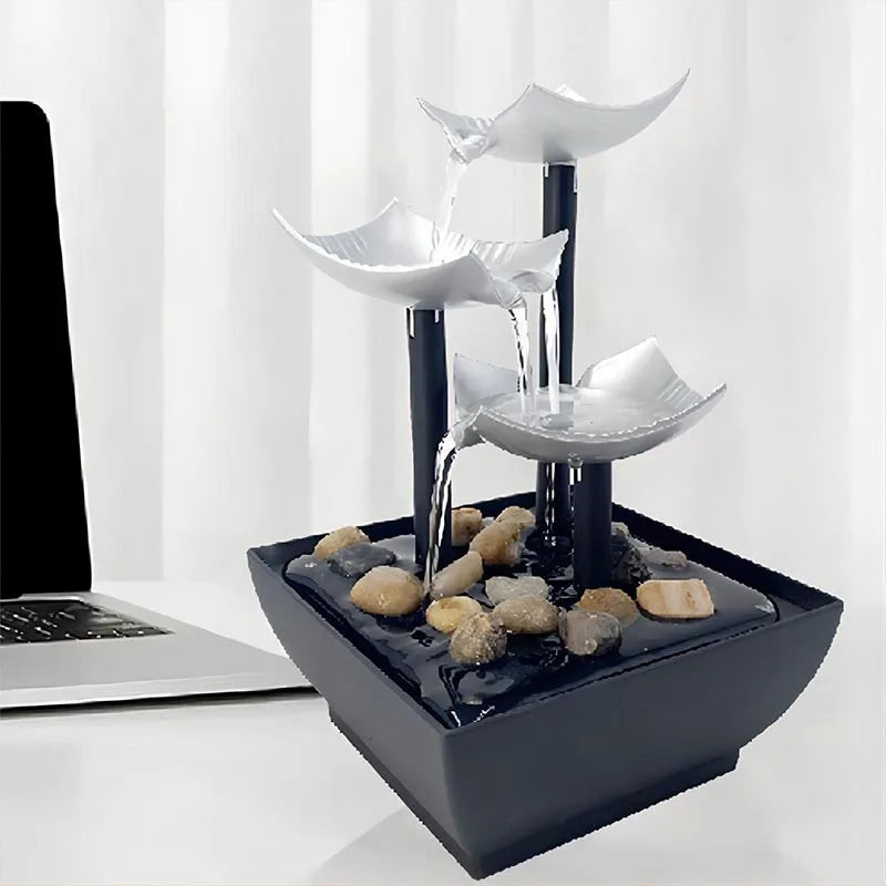 Büro-Heimdekoration, Wasserbrunnen, Innenwasserfall für Innendekoration, Büro, Zuhause, Tischplatte, Feng Shui, Wasserlandschaft