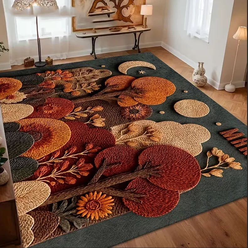 Große Böhmische Bunte Bodenmatte für Wohnzimmer und Schlafzimmer, Große Innen-Bodenmatte Moderne Heimdekoration Moderner Wohnzimmerteppich
