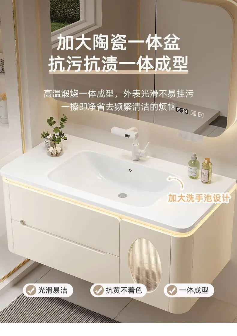 Spiegel Schwimmender Badezimmerschrank Waschbecken Schublade Regale Eitelkeit Badezimmerschrank Moderne Aufbewahrung Armoire De Rangement Zubehör