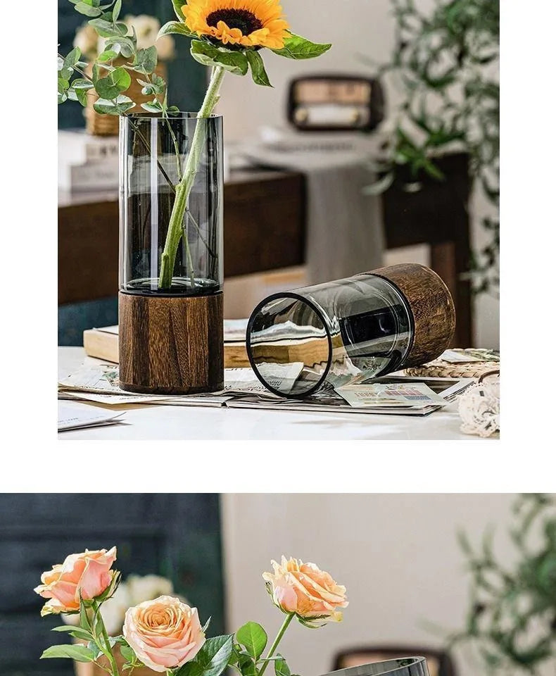 Licht Luxus Einfache Retro Vase Dekoration Kreative Primäre Farbe Glas Wasser Pflegende Vase Wohnzimmer Tisch Dekoration
