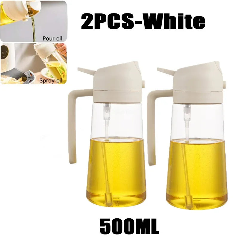 2-in-1-Küchenspray-Ölspender, Ölsprüher, Polierer oder nur Spray für Luftfritteuse, Salat, Grillen, Braten, Kochen, Küchenzubehör
