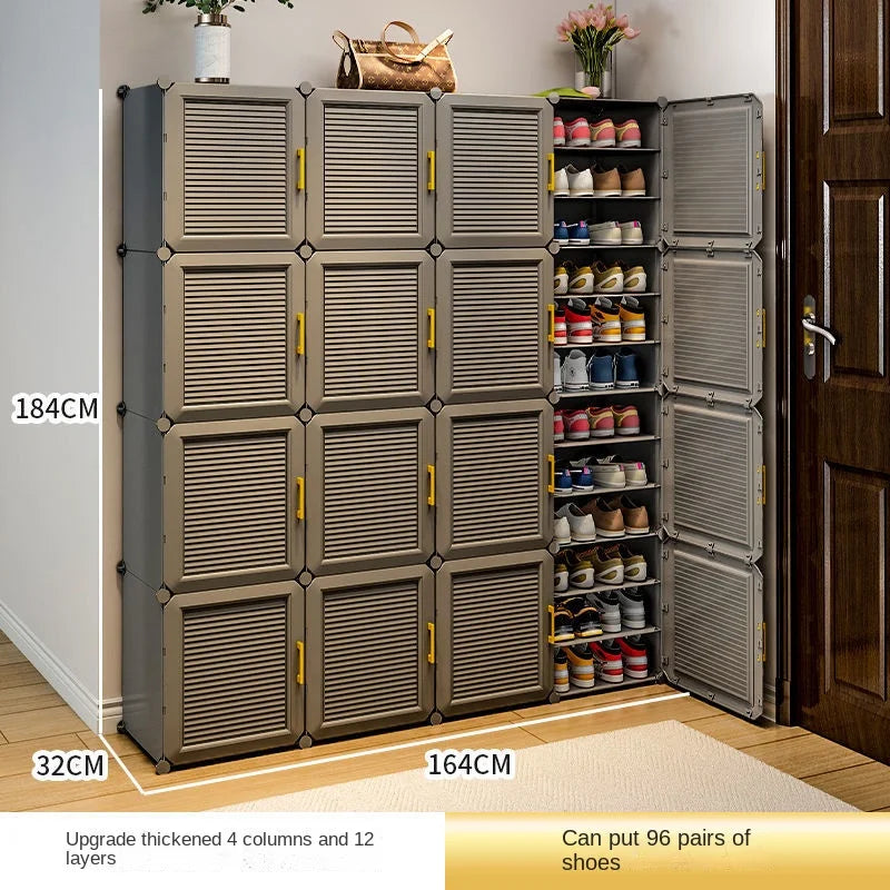 Schlafzimmer Wohnzimmer für die Montage Lager regal mehr schicht ige hoch leistungs fähige staub dichte Schrank Haushalt Schuh regal Flur faltbar