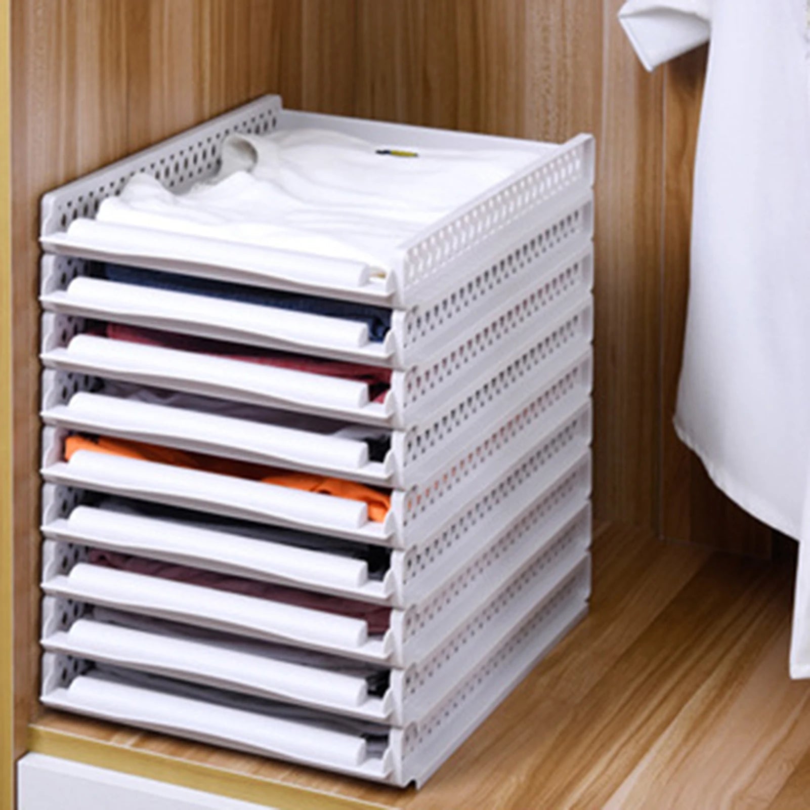 Schlafzimmer Lagerung Regale Kleiderschrank Schrank Layered Partitionen Hause Schubladen Organizer Stapelbare Lagerung Box Raum Trennung Werkzeug