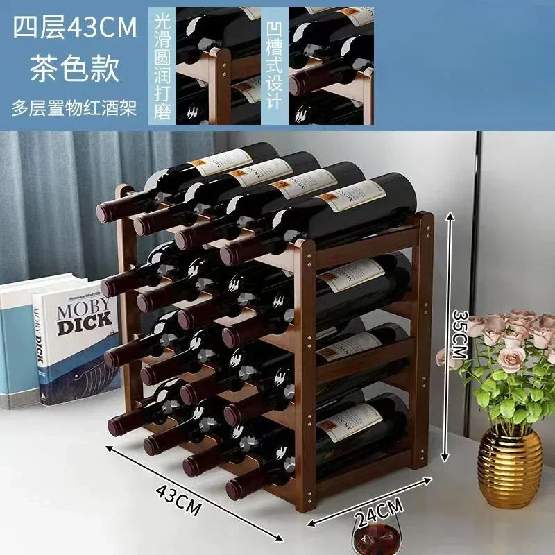 Rot WeinRack Dekoration Haushalt Gitter Wein Display Rack Tisch Kreative WeinFlasche rack Einfache wein Schrank Montieren Lagerung Rack