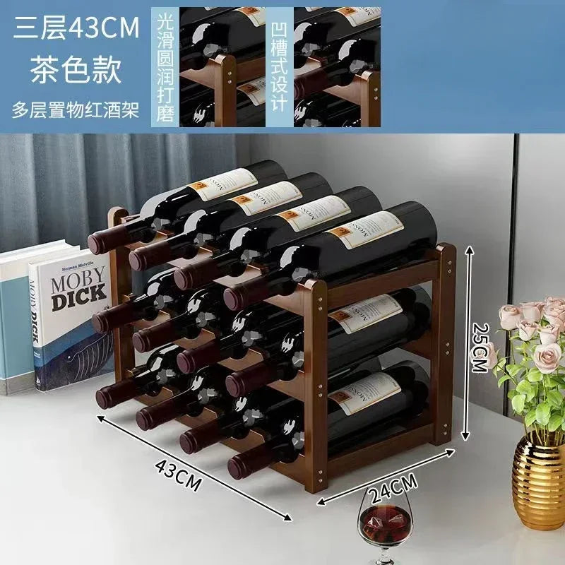 Rot WeinRack Dekoration Haushalt Gitter Wein Display Rack Tisch Kreative WeinFlasche rack Einfache wein Schrank Montieren Lagerung Rack