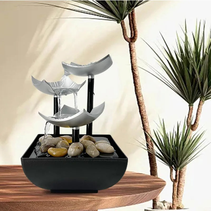 Büro-Heimdekoration, Wasserbrunnen, Innenwasserfall für Innendekoration, Büro, Zuhause, Tischplatte, Feng Shui, Wasserlandschaft