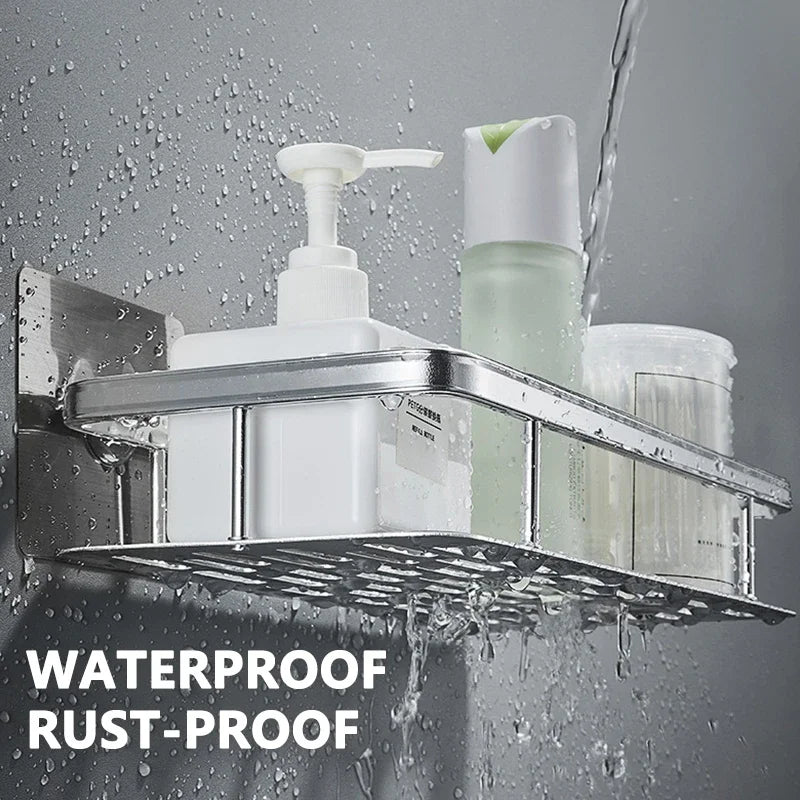 Badezimmer regal keine Bohr regale Wand halterung Eck regal Dusch halter für WC Shampoo Organizer Bad zubehör