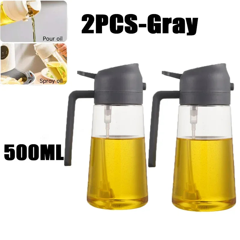 Öl Spray Topf 2-in-1 Kunststoff Haushalt Küche Öl Flasche Vernebler Nebel Füllung Kochen Öl Spray topf Dual Verwenden Camping
