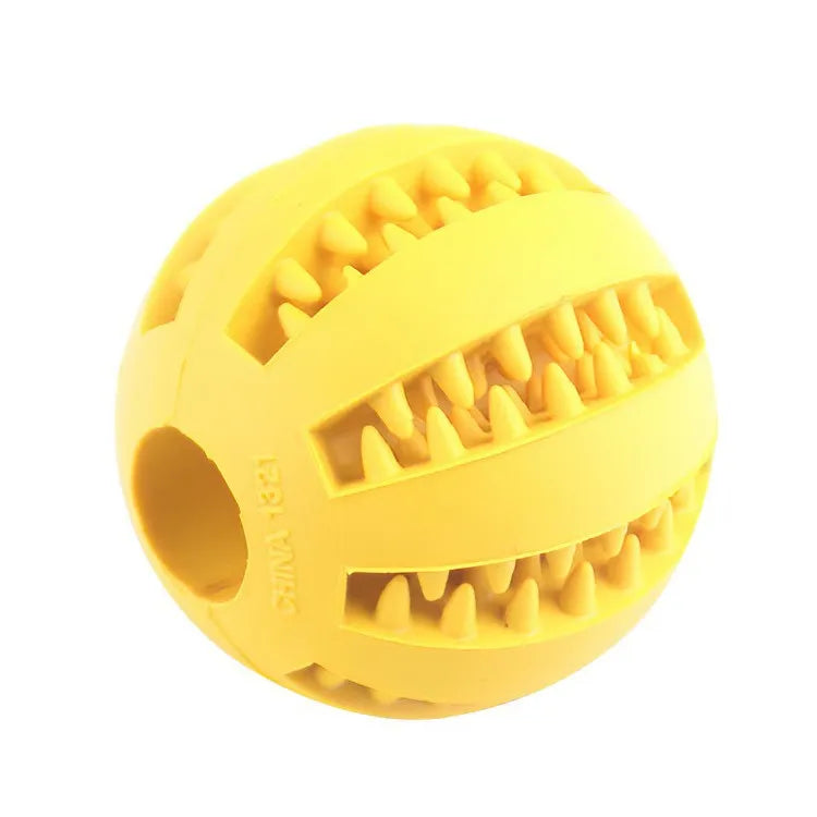 Hundespielzeugball, ungiftiger, bissfester Spielzeugball für Hunde, Welpen, Katzen, Hunde, Tiernahrung, Leckerli, Futterspender, Kaugel, Zahnreinigungsball