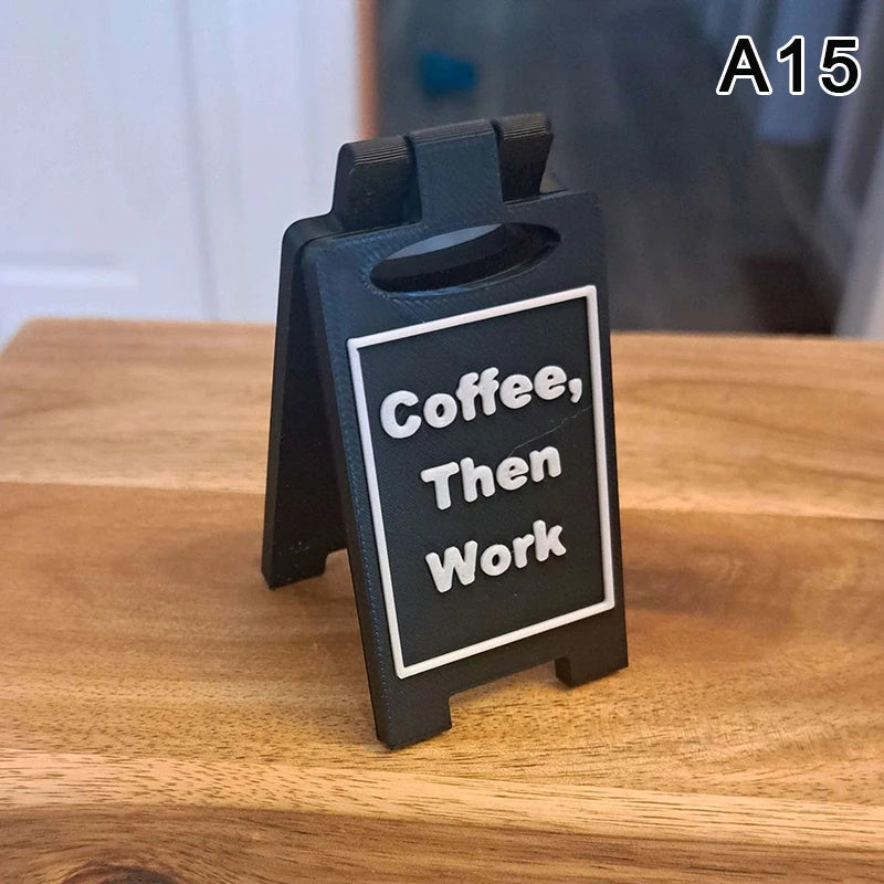 Humorvolles Büro-Schreibtischschild – „Kaffee, dünne Arbeit“ „Busy“ Home Office Desktop-Dekoration Unisex Kollegen-Geschenk, multifunktional