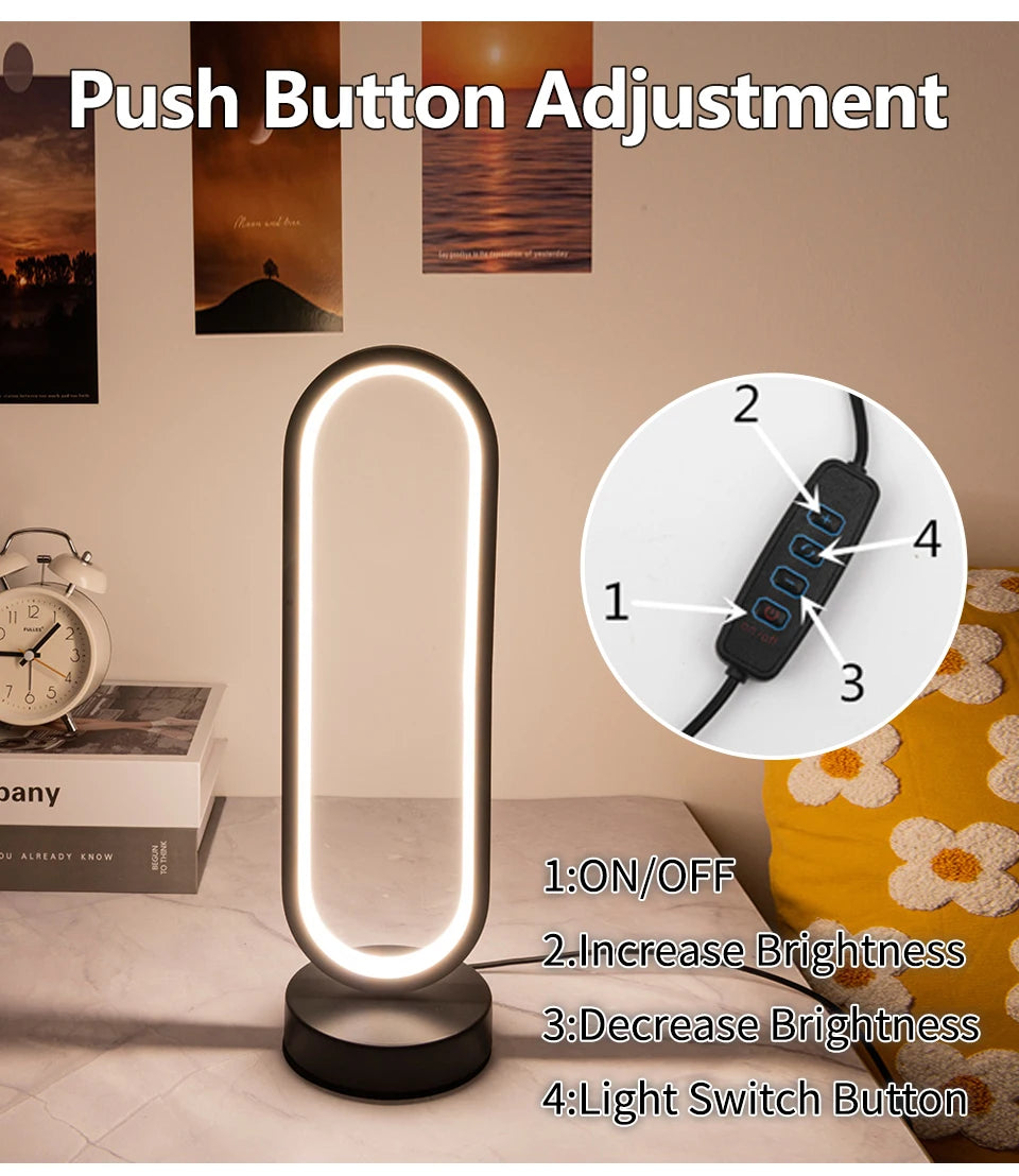 Schlafzimmer Ring Nacht Lampe Wohnzimmer Drei Farbe Dimmbare Bett Lampe Led Nacht Lampe Umgebungs Licht Schreibtisch Nachttisch Tisch Zubehör