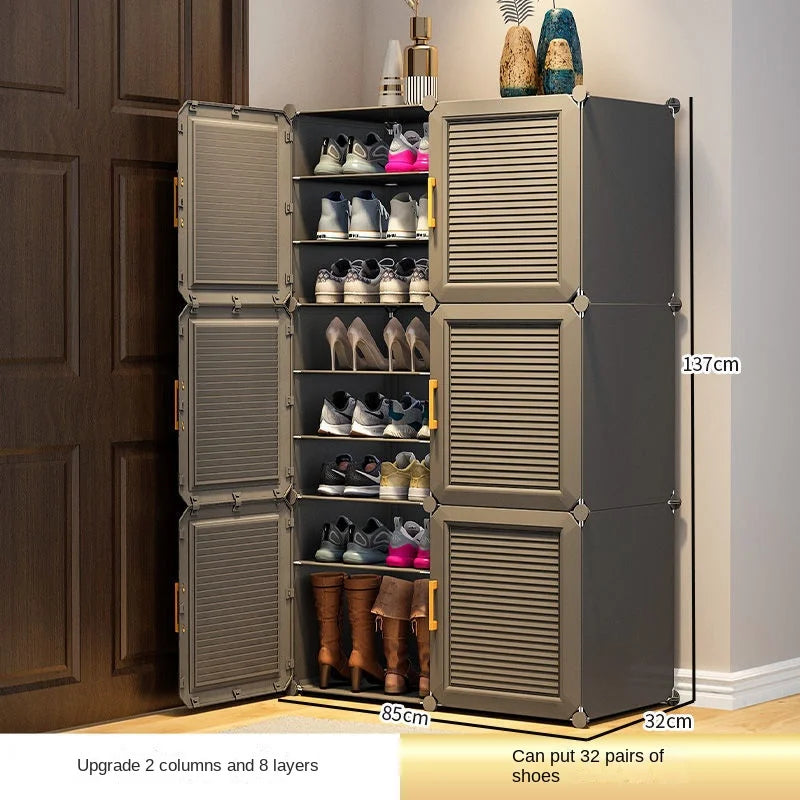 Schlafzimmer Wohnzimmer für die Montage Lager regal mehr schicht ige hoch leistungs fähige staub dichte Schrank Haushalt Schuh regal Flur faltbar