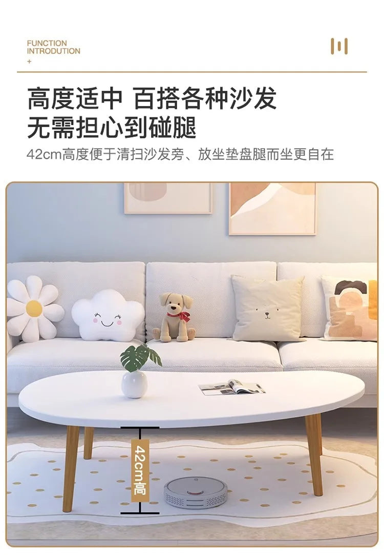 Couchtisch für Mietwohnungen Kleiner Tisch Wohnzimmer Zuhause Moderner Einfacher Cremefarbener Stil Schlafzimmer