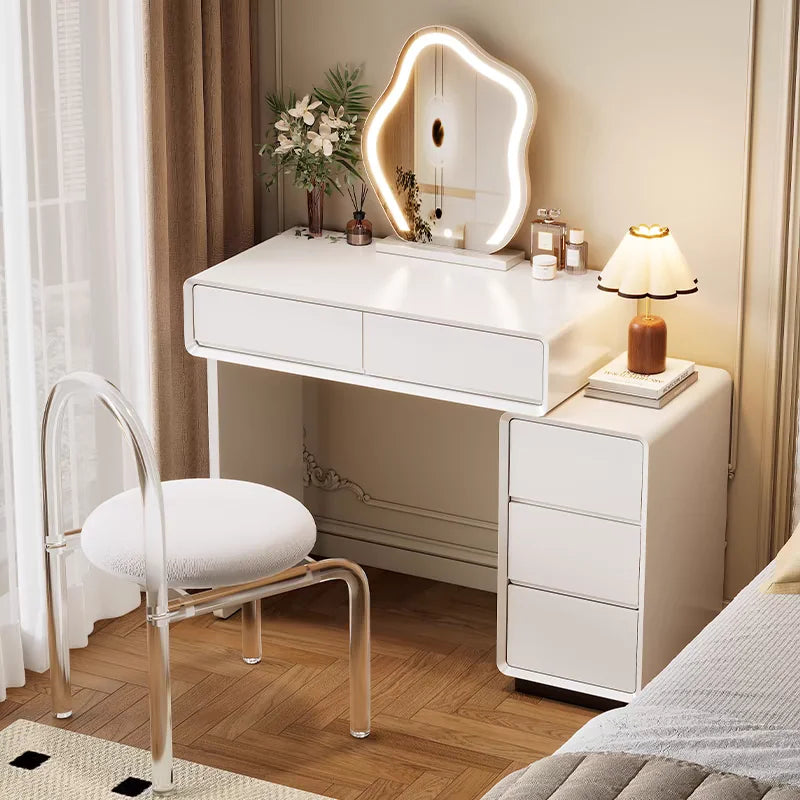 Schlafzimmer Frauen Schminktisch Luxus Holz Lagerung Spiegel Frisur Schminktisch Hause Weiß Muebles De Dormitorio Möbel