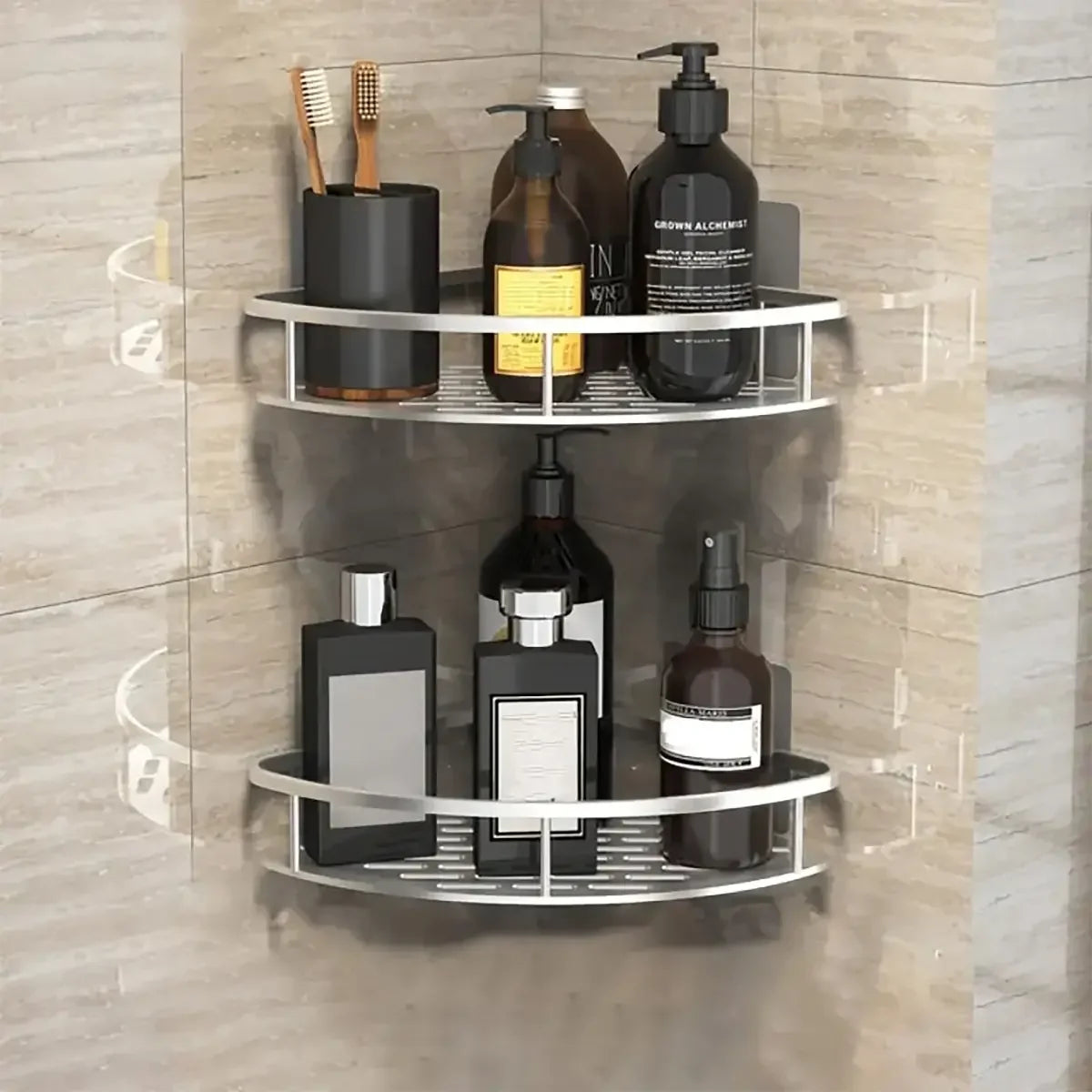 Badezimmer regal keine Bohr regale Wand halterung Eck regal Dusch halter für WC Shampoo Organizer Bad zubehör