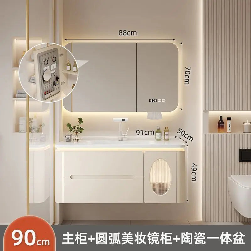 Spiegel Schwimmender Badezimmerschrank Waschbecken Schublade Regale Eitelkeit Badezimmerschrank Moderne Aufbewahrung Armoire De Rangement Zubehör