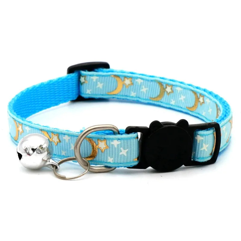 Haustier halsband mit Glocke Cartoon Fußabdruck bunte Hund Welpen Kätzchen Halsband verstellbare Sicherheit Glocke Ring Halskette Haustier Zubehör